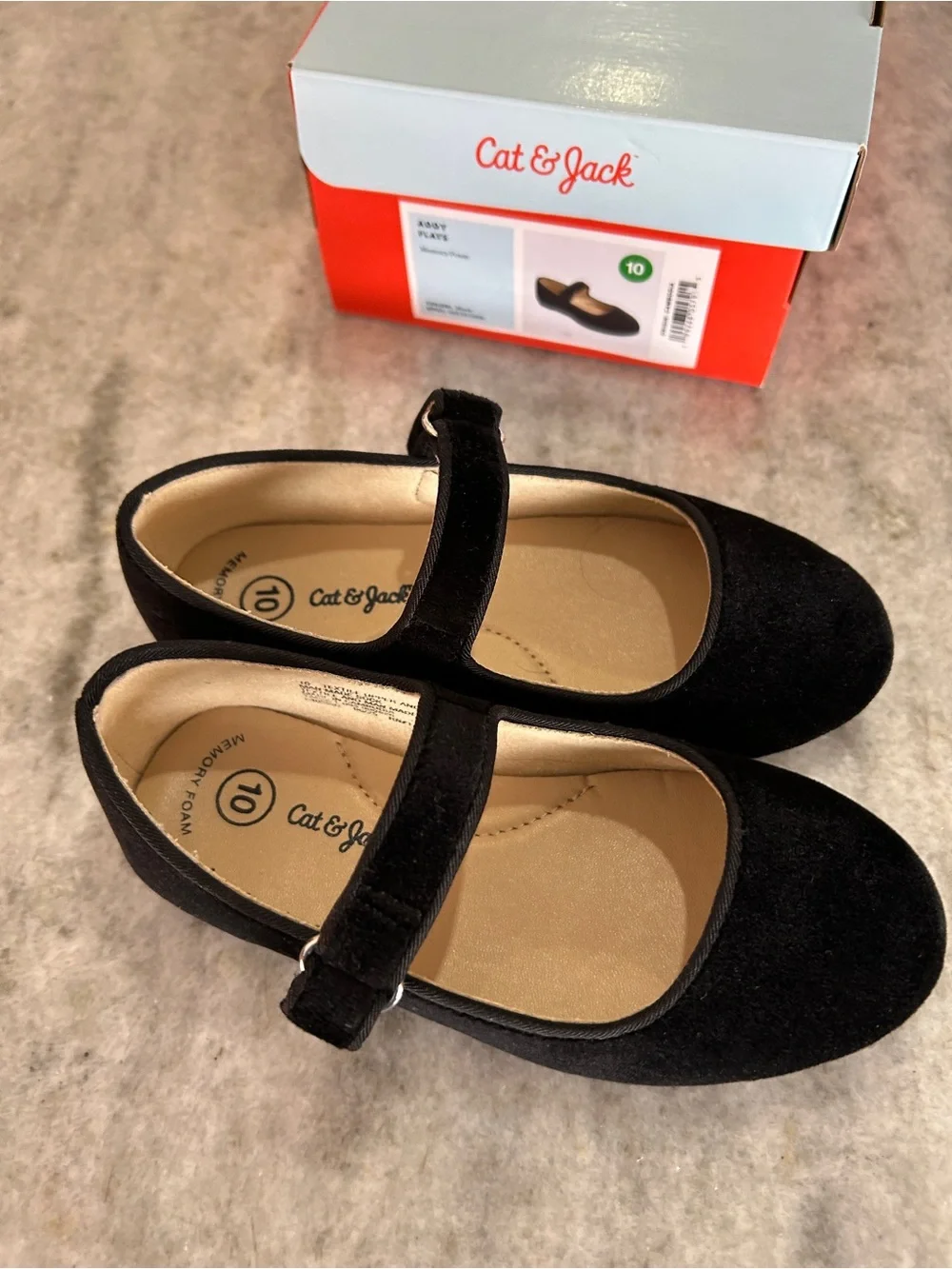 Cat & Jack Black Mary Janes Size 10